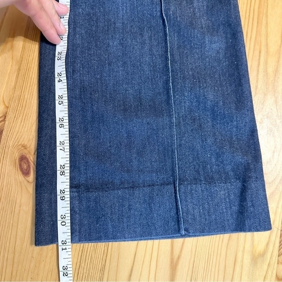 Chico’s The Platinum Trouser Belted Wide Leg Pleated Denim Pants Size 00 / US 2 - Picture 15 of 16